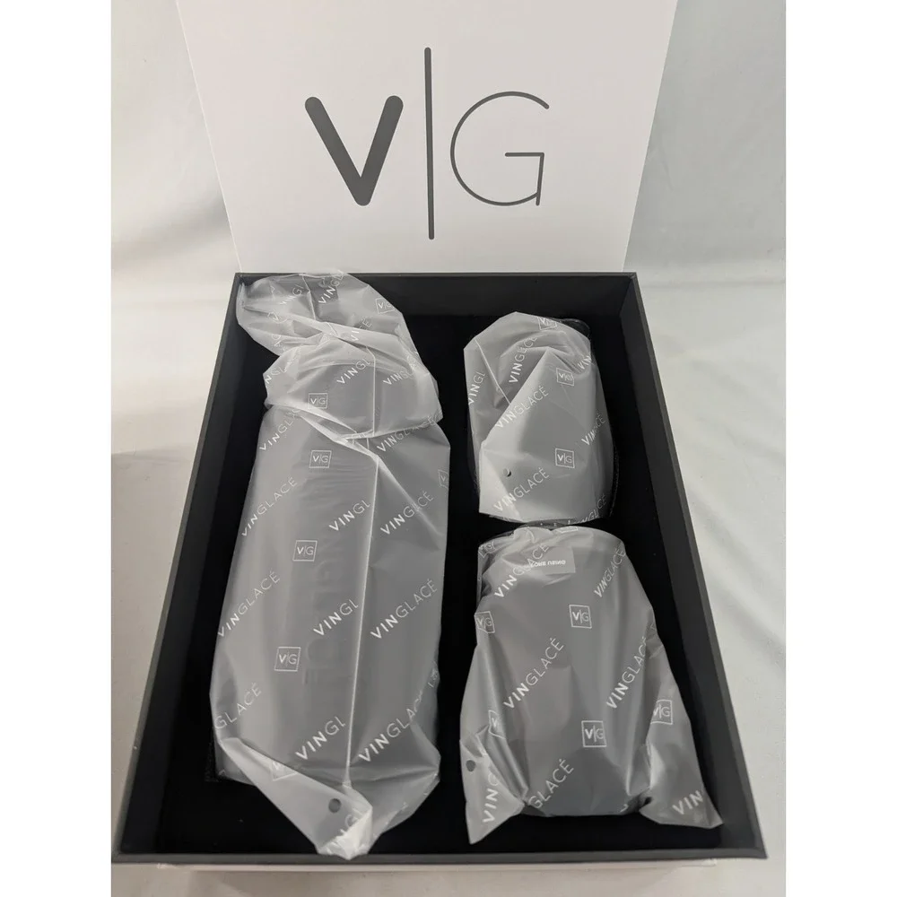 New Vinglace Wine Bottle Chiller Gift Set- Portable Stainless Steel Wine Cooler